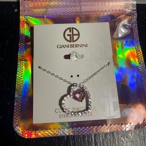 Giani Bernini Ruby and Cubic Zirconia Necklace